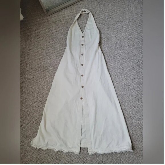 Anthropologie Pilcro V-Neck Halter Shirt Cotton Dress size M - Picture 3 of 6